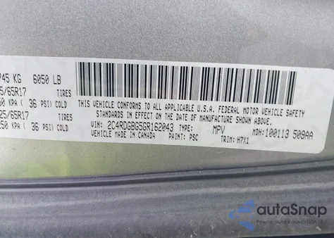 2016 Dodge Grand Caravan Se from USA, damaged, VIN 2C4RDGBG5GR162043